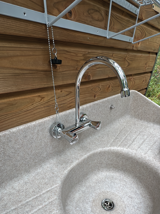 Buitenkraan afwasplaats